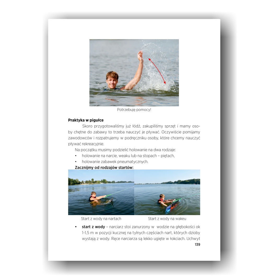 Sternik motorowodny i licencja do holowania